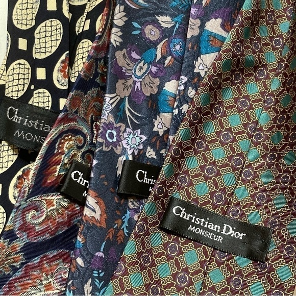CHRISTIAN DIOR, OSCAR DE LA RENTA, Brioni, Ermenegildo Zegna lot of 8 Neckties - Picture 14 of 17